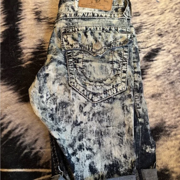 True Religion Black and White Denim Jeans - Picture 3 of 7